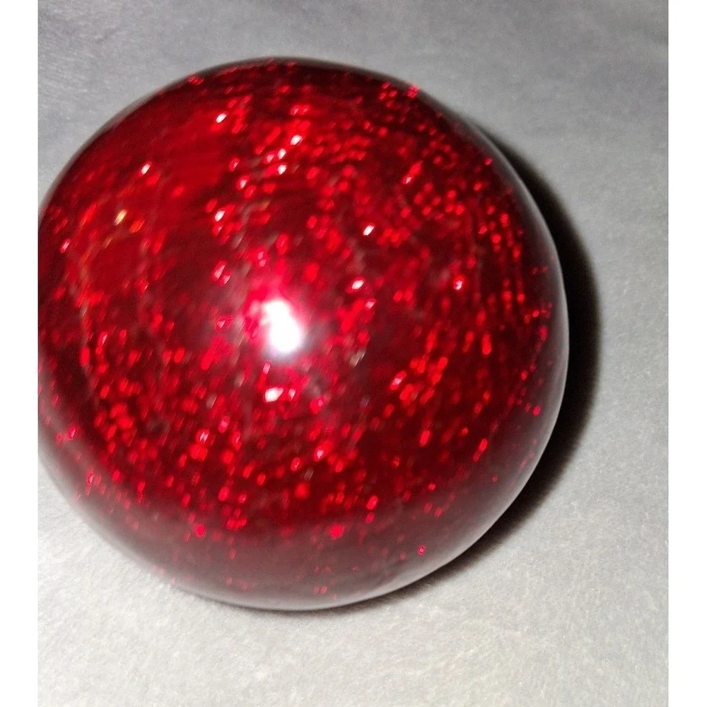Vintage Midwest Kugel Red Crackle Glass Christmas Ornament 2.75